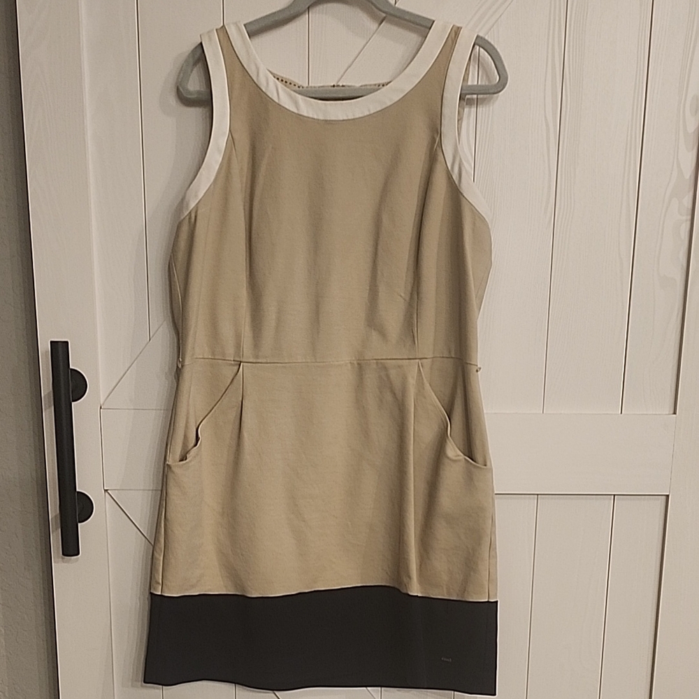 Tommy Hilfiger Tan and Black Mini Dress